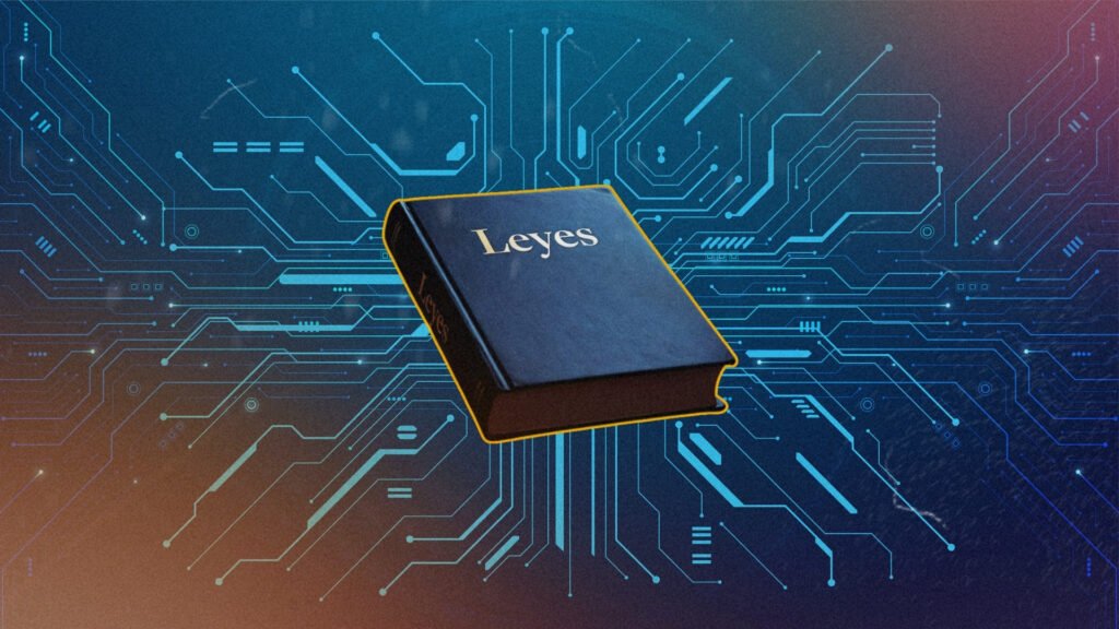 abogados sancionados por usar inteligencia artificial. Imagen de un código de leyes rodeado de un curcuito de computadora